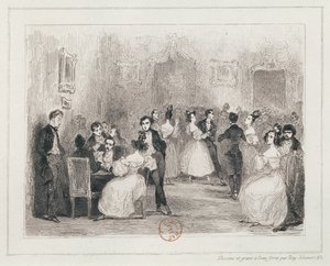 アーティストのソワレ、1831 作： Tony Johannot